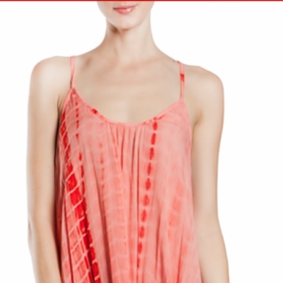 And’Or Red Crinkle Tie- Dye Sundress - Picture 2 of 6